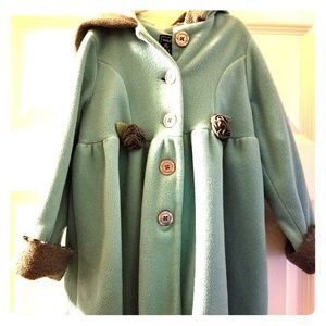 Adorable empire waist hooded fleece jacket